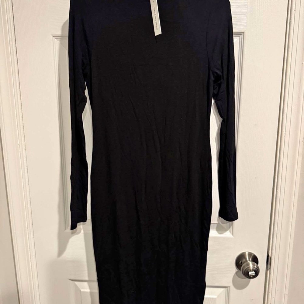 Naked Wardrobe Black Bodycon Long Sleeve Dress